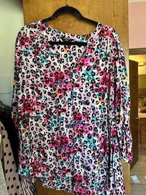 Torrid Multicolor Leopard Print Blouse